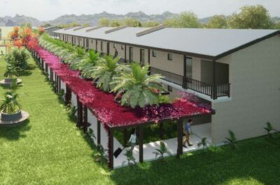 An artist impression of the new accommodation building underway at Fiji Gateway Hotel.